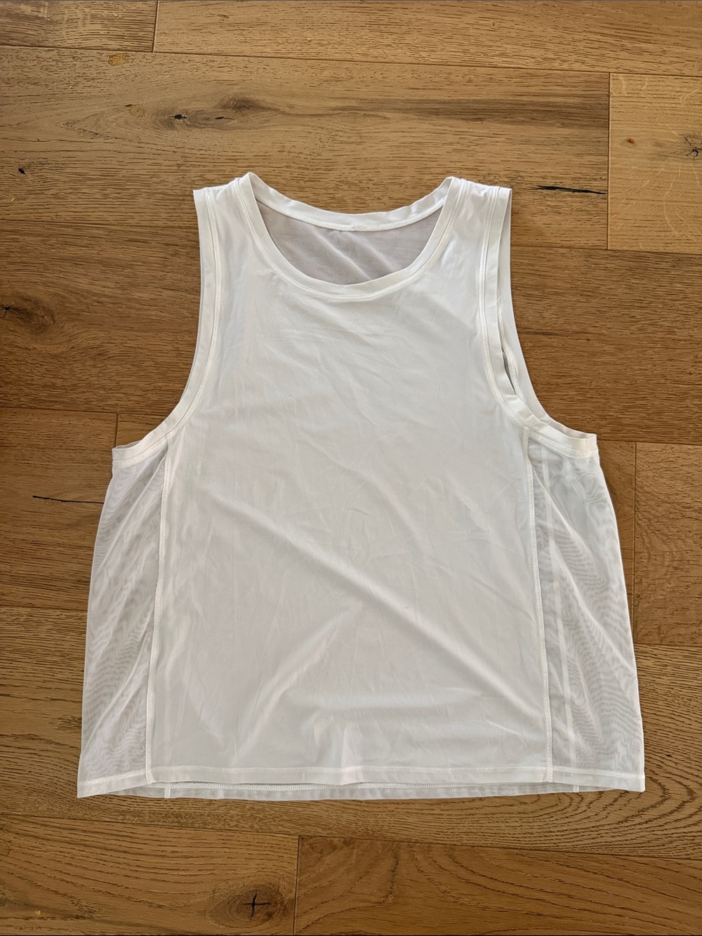 Lululemon Athletic white tank top, mesh back